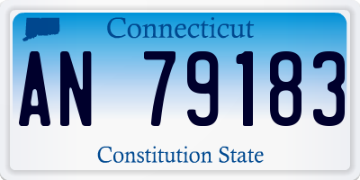 CT license plate AN79183