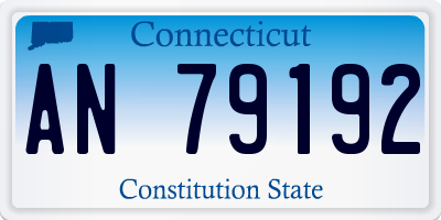 CT license plate AN79192