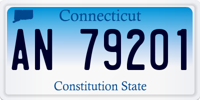 CT license plate AN79201