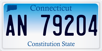 CT license plate AN79204