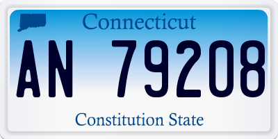 CT license plate AN79208