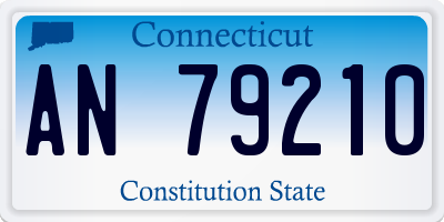 CT license plate AN79210