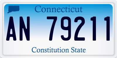 CT license plate AN79211