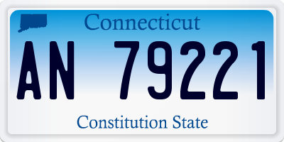 CT license plate AN79221