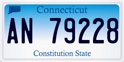 CT license plate AN79228