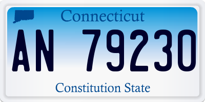 CT license plate AN79230