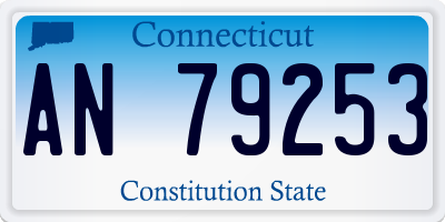 CT license plate AN79253