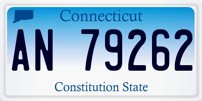 CT license plate AN79262