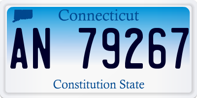 CT license plate AN79267