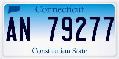 CT license plate AN79277