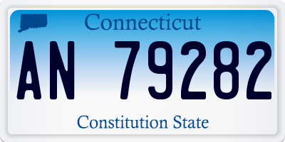 CT license plate AN79282