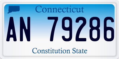 CT license plate AN79286