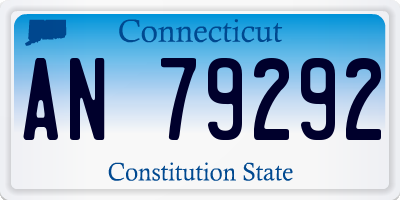 CT license plate AN79292