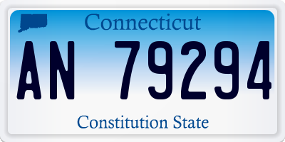 CT license plate AN79294