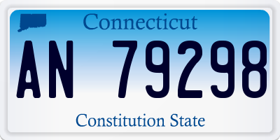 CT license plate AN79298