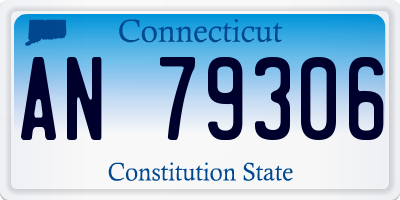 CT license plate AN79306