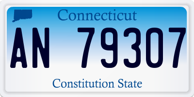 CT license plate AN79307