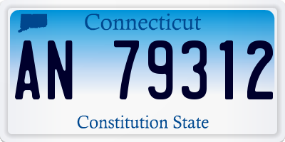 CT license plate AN79312