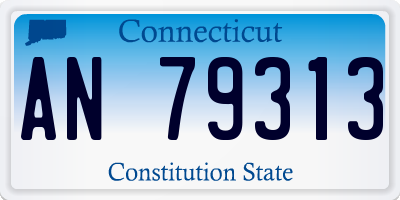 CT license plate AN79313