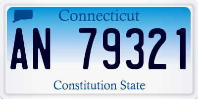 CT license plate AN79321