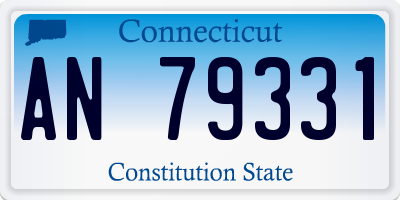 CT license plate AN79331