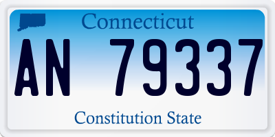 CT license plate AN79337