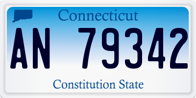 CT license plate AN79342