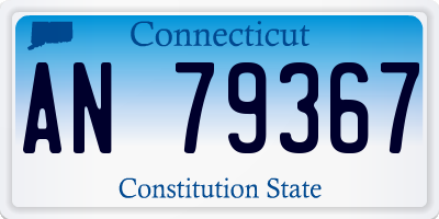 CT license plate AN79367