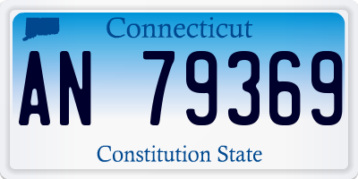 CT license plate AN79369
