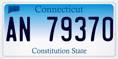 CT license plate AN79370