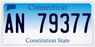 CT license plate AN79377