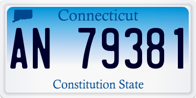 CT license plate AN79381