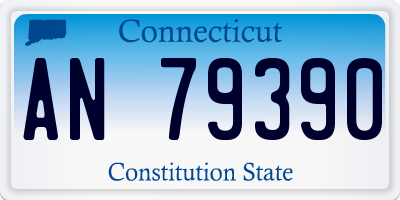 CT license plate AN79390