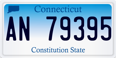 CT license plate AN79395
