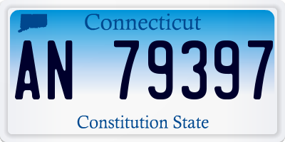 CT license plate AN79397