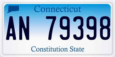 CT license plate AN79398