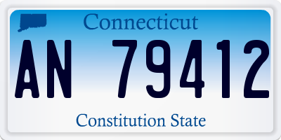 CT license plate AN79412