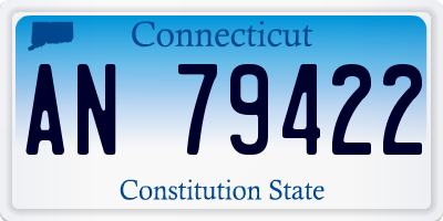 CT license plate AN79422