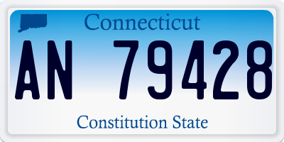 CT license plate AN79428