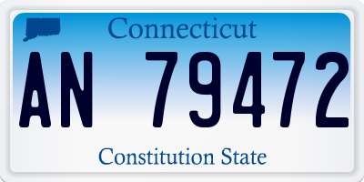 CT license plate AN79472