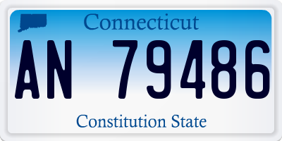 CT license plate AN79486