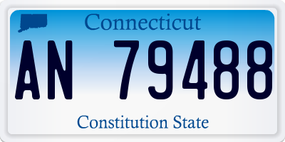 CT license plate AN79488