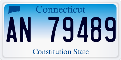 CT license plate AN79489