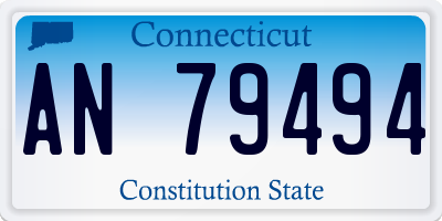 CT license plate AN79494