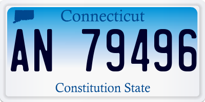 CT license plate AN79496