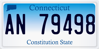 CT license plate AN79498