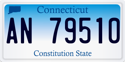 CT license plate AN79510