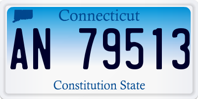 CT license plate AN79513