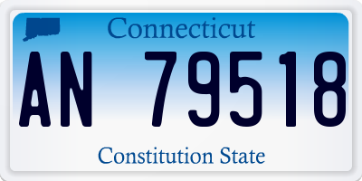 CT license plate AN79518