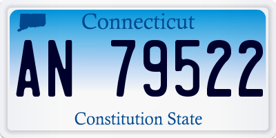 CT license plate AN79522